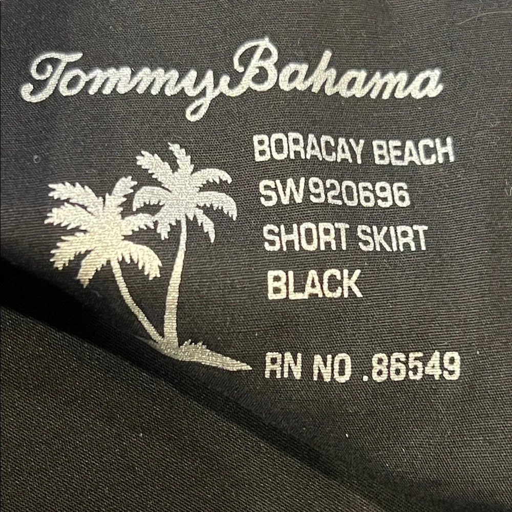 Tommy Bahama Black Boracay Short Skirt Size 12 Beach, Vacation, Travel - Picture 11 of 13